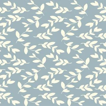 Vector seamless floral vintage pattern with leaves and branches Stock Illustration