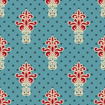 Vector seamless floral wallpaper pattern Illustrazione stock