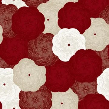 Vector seamless flower pattern. Beautiful floral background. Rose Pattern, bo Stock Illustration