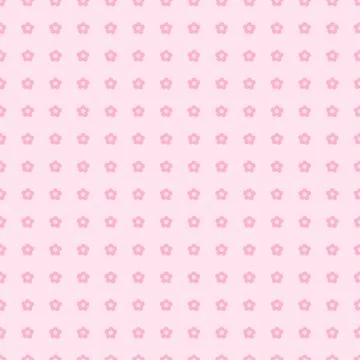 Vector seamless flower print. Ongoing pattern of pink simple flowers Stock Illustration