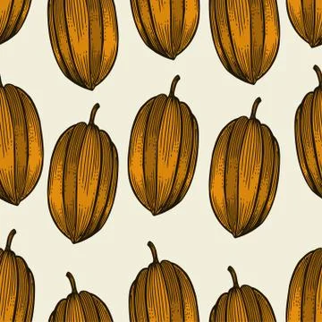 Vector seamless food pattern Stock Illustration