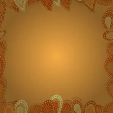 Vector. Seamless. Foursquare frames doodles. Picture in orange, yellow and white Illustrazione stock