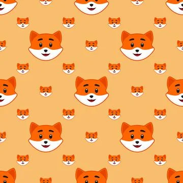Vector seamless fox pattern Stock-Illustration