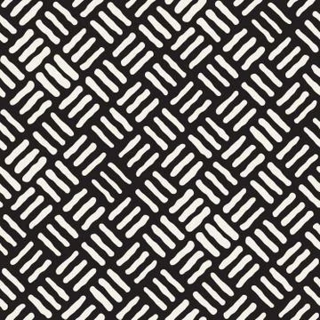 Vector Seamless Freehand Geometric Rough Lines Pattern Stock Illustration