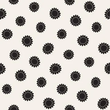 Vector seamless freehand pattern. Abstract background with floral brush strokes Stock Illustration