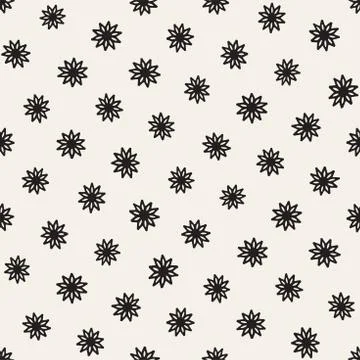 Vector seamless freehand pattern. Abstract background with floral brush strokes Stockillustratie