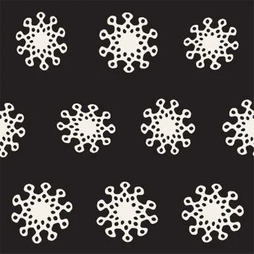Vector seamless freehand pattern. Abstract background with floral brush strokes Illustrazione stock
