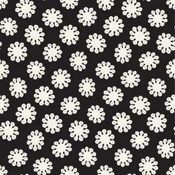 Vector seamless freehand pattern. Abstract background with floral brush strokes Stock Illustration