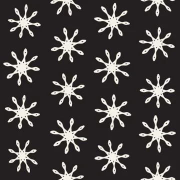 Vector seamless freehand pattern. Abstract background with floral brush strokes Illustrazione stock