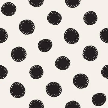 Vector seamless freehand pattern. Abstract background with floral brush str.. 스톡 일러스트