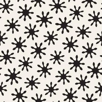 Vector seamless freehand pattern. Abstract background with floral brush str.. Illustrazione stock