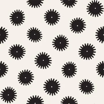 Vector seamless freehand pattern. Abstract background with floral brush str.. 스톡 일러스트