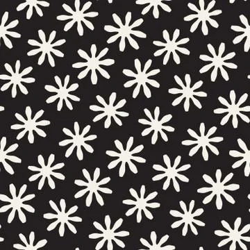 Vector seamless freehand pattern. Abstract background with floral brush str.. 스톡 일러스트