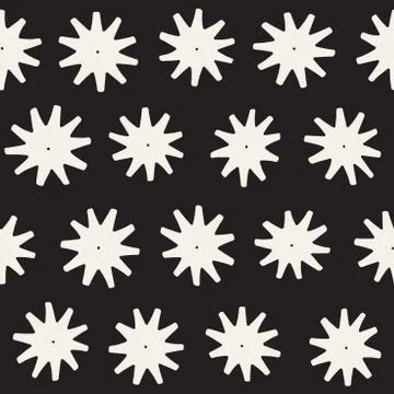 Vector seamless freehand pattern. Abstract background with floral brush str.. Illustrazione stock