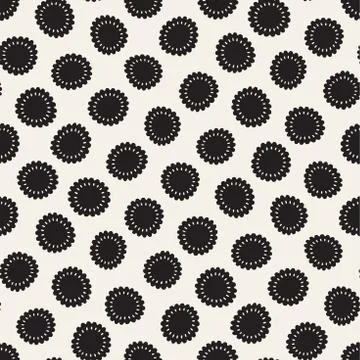 Vector seamless freehand pattern. Abstract background with floral brush str.. Illustrazione stock
