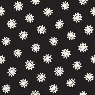 Vector seamless freehand pattern. Abstract background with floral brush str.. Stockillustratie
