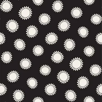 Vector seamless freehand pattern. Abstract background with floral brush str.. Illustrazione stock