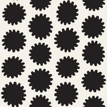 Vector seamless freehand pattern. Abstract background with floral brush str.. Illustrazione stock