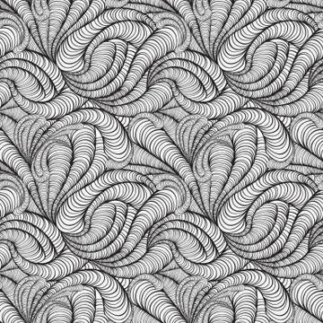 Vector seamless funky background with abstract figures Stock Illustration