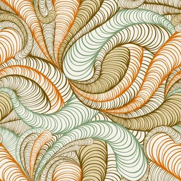 Vector seamless funky background with abstract figures Stock Illustration