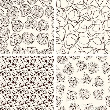 Vector seamless funky patterns Stock Illustration