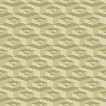 Vector seamless geometric 3d pattern. Repeatable architecture creative Illustrazione stock