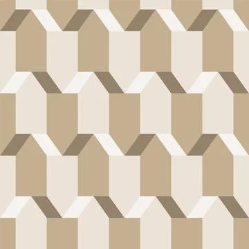 Vector seamless geometric 3d pattern. Repeatable architecture creative Stock Illustration