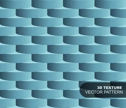 Vector seamless geometric 3d pattern. Repeatable architecture creative Stock Illustration