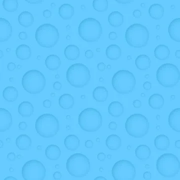 Vector seamless geometric blue pattern - abstract background with round holes Stock Illustration