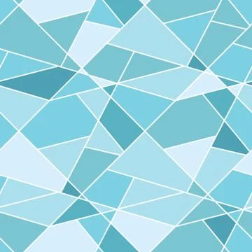 Vector seamless geometric blue polygonal pattern - abstract background Illustrazione stock