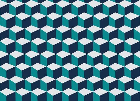 Vector seamless geometric cubes pattern. Modern elegant repeatable interior 库存插图