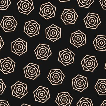 Vector seamless geometric decorative pattern - monochrome repeatable abstract Stock Illustration