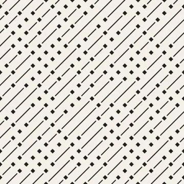 Vector Seamless Geometric Diagonal Irregular Dash Lines Pattern イラスト素材