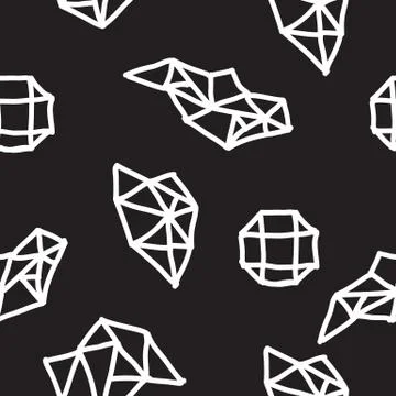 Vector seamless geometric doodle pattern Illustrazione stock