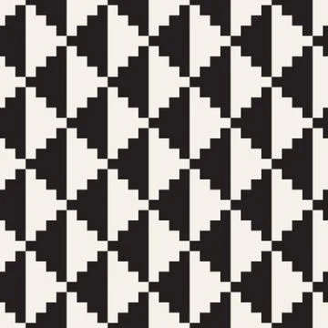 Vector seamless geometric ethnic pattern. Simple abstract lines lattice イラスト素材