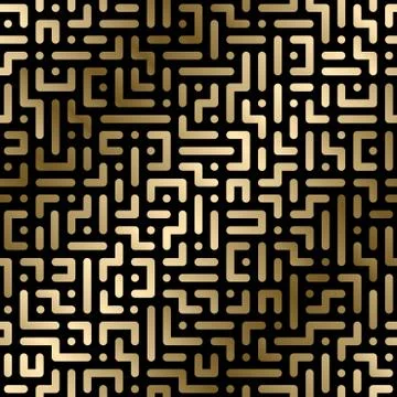 Vector seamless geometric luxury pattern - creative background. Gold gradient Stock Illustration