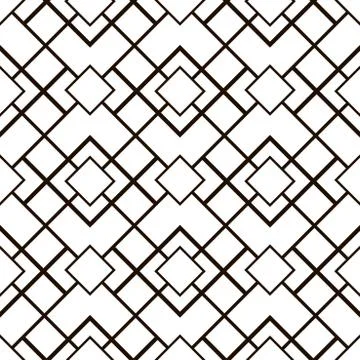 Vector seamless geometric ornamental pattern. Simple monochrome structure 스톡 일러스트