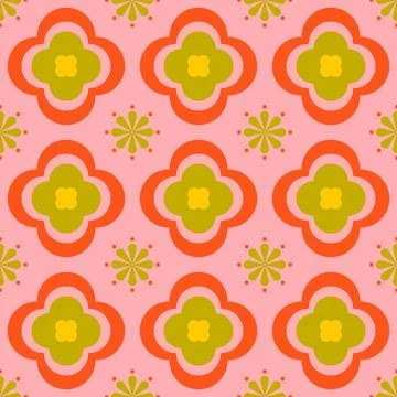 Vector seamless geometric ornamental pattern. Tile mosaic vibrant texture D.. Stock Illustration