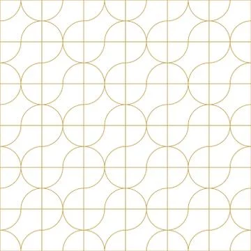 Vector seamless geometric outline simple pattern. Thin grid linear texture Stock Illustration