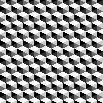 Vector seamless geometric pattern. Black and white texture. Repeatable Illustration