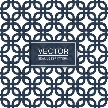 Vector seamless geometric pattern - blue and white repeatable texture. Symmetric イラスト素材