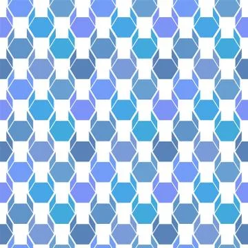 Vector seamless geometric pattern. Blue origami dog. Stock Illustration
