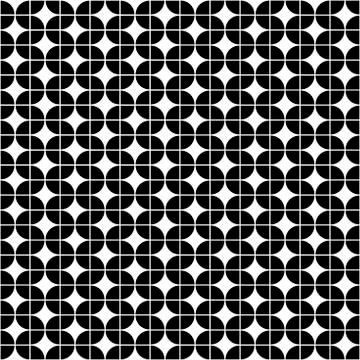 Vector seamless geometric pattern of circles shapes grid. イラスト素材