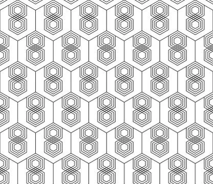 Vector seamless geometric pattern. Classic Chinese ancient fully editable Stock Illustration