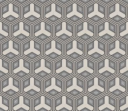 Vector seamless geometric pattern. Classic Chinese ancient fully editable Stock Illustration