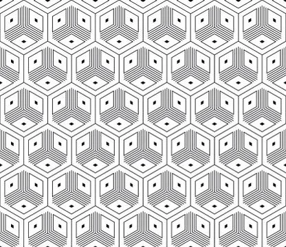Vector seamless geometric pattern. Classic Chinese ancient fully editable Stock Illustration