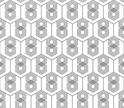 Vector seamless geometric pattern. Classic Chinese ancient fully editable Stock Illustration
