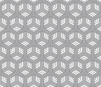 Vector seamless geometric pattern. Classic Chinese ancient fully editable Stock Illustration