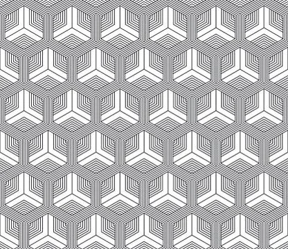 Vector seamless geometric pattern. Classic Chinese ancient fully editable Stock Illustration