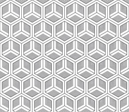 Vector seamless geometric pattern. Classic Chinese ancient fully editable Illustrazione stock